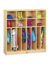 Kids 8-person Wooden Coat Lockers with Cubbies