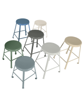 Locker Stool with Steel Top