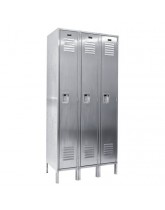 Single Tier 3-Wide Stainless Steel Lockers