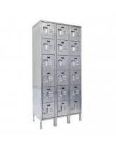 Hallowell 304 Stainless Steel Six Tier Lockers 