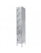 Hallowell 304 Stainless Steel Six Tier Locker 