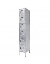 Six Tier Stainless Steel Locker
