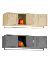 Tennsco 4-Person Metal Wall Mount Lockers