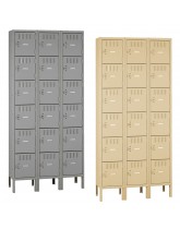 Tennsco Six Tier Metal Box Lockers
