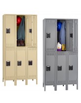 Tennsco Two Tier Metal Lockers 