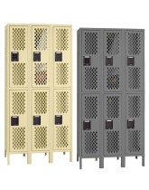 Tennsco Double Tier Ventilated Steel Lockers