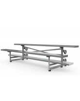 Two Row Aluminum Bleachers Tip and Roll