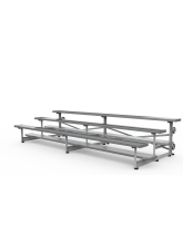 Three Row Aluminum Bleachers Tip and Roll