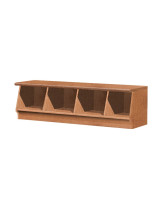 Wood Laminate Cubbie Bench with 4 Cubbies