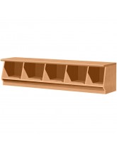 Wood Laminate Cubbie Bench with 5 Cubbies