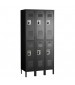 Double Tier Electronic Lockers Black