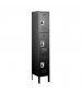 Triple Tier Electronic Locker Black