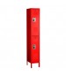 Double Tier Electronic Locker Red