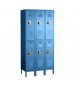 Double Tier Electronic Lockers Blue