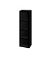 12" Wide Four Compartment Plastic Cubby Lockers Black