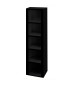 12" Wide Five Compartment Plastic Cubby Lockers Black