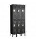 Double Tier Metal Lockers Black