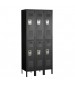 Double Tier Employee Lockers Black