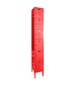 Red Six Tier Steel Box Locker