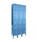 Blue Six Tier Metal Box Lockers