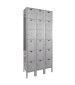 Overstock Six Tier Steel Box Lockers-Gray