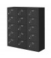 15 Cell Phone Lockers Unit with Key Locks Black