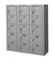 15 Cell Phone Lockers Unit with Key Locks Gray