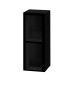 15" Wide Two Compartment Plastic Locker Cubbies Black