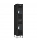 Double Tier Ventilated Locker Black