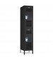 Double Tier Ventilated Gym Locker-Black