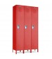 Metal Single Tier Lockers Red