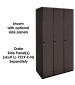 Single Tier Wood Lockers (Black)