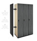 Single Tier Wood Lockers (Gray)