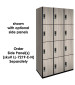 Four Tier Wood Lockers (White)
