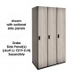 Single Tier Wood Lockers (White) Dimensions 3 Wide