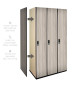 	 Single Tier Wood Lockers (White)