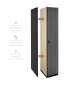 Single Tier Wood Locker (Gray)