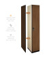 Single Tier Wood Locker (Brown)