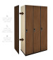 Single Tier Wood Lockers (Brown)