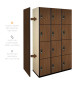 Four Tier Wood Lockers (Brown)