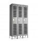 Super Wide Single Tier Ventilated Lockers Gray