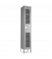 Single Tier Ventilated Metal Lockers-Gray