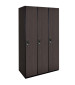 Single Tier Wood Lockers (Black)