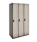 Single Tier Wood Lockers (White) - *shown with optional finished end panel*