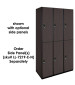 Double Tier Wooden Lockers (Black)