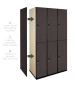 Double Tier Wooden Lockers (Black)