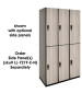 Double Tier Wooden Lockers (White)