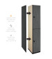 Double Tier Wooden Locker (Gray)