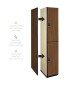 Double Tier Wooden Locker (Brown)
