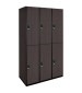 Double Tier Wooden Lockers (Black)